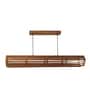 Flora 48 Baton Brown Wooden LED Hanging Lamp