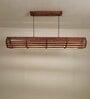 Flora 48 Baton Brown Wooden LED Hanging Lamp