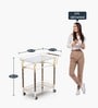 Flora Bar Trolley in Gold Colour