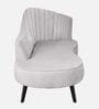 Flora RHS Velvet Chaise Lounger In Light Grey Colour