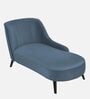 Flora RHS Velvet Chaise Lounger In Oxford Blue Colour