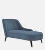 Flora RHS Velvet Chaise Lounger In Oxford Blue Colour