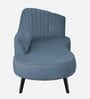 Flora RHS Velvet Chaise Lounger In Oxford Blue Colour