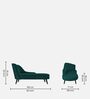 Flora RHS Velvet Chaise Lounger In Pine Green Colour