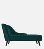 Flora RHS Velvet Chaise Lounger In Pine Green Colour