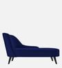 Flora RHS Velvet Chaise Lounger In Royal Blue Colour