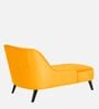 Flora RHS Velvet Chaise Lounger In Safforn Yellow Colour