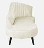 Flora RHS Velvet Chaise Lounger In Warm White Colour