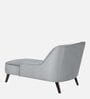 Flora LHS  Velvet Chaise Lounger In Pearl Grey Colour