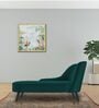Flora LHS  Velvet Chaise Lounger In Pine Green Colour
