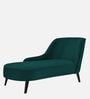 Flora LHS  Velvet Chaise Lounger In Pine Green Colour