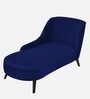 Flora LHS  Velvet Chaise Lounger In Royal Blue Colour