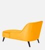 Flora LHS  Velvet Chaise Lounger In Safforn Yellow Colour