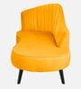 Flora LHS  Velvet Chaise Lounger In Safforn Yellow Colour