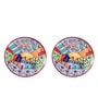 Flora Fiesta Ceramic Plates Sets of 2 dinnerware Sets Plates