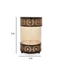Flora Glass Candle Stand Brown & Gold