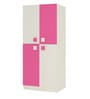 Flora Kid's 2 Door Wardrobe in Ivory & Barbie Pink Colour