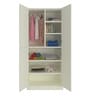 Flora Kid's 2 Door Wardrobe in Ivory & Barbie Pink Colour