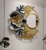 Golden Flora Round Mirror Wall Art