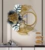 Golden Flora Round Mirror Wall Art