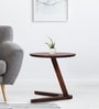 Flora Solid Wood End Table in Walnut Finish