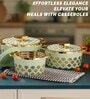 Floraa Royale Green Plastic & Steel 3Pcs Insulated Thermoware Casserole