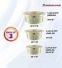 Floraa Royale Green Plastic & Steel 3Pcs Insulated Thermoware Casserole