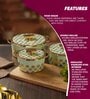 Floraa Royale Green Plastic & Steel 3Pcs Insulated Thermoware Casserole
