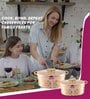 Floraa Royale Pink Plastic & Steel 3Pcs Insulated Thermoware Casserole