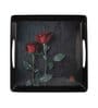 Floral  Black Melamine (Set of 3) Serving Tray