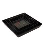 Floral  Black Melamine (Set of 3) Serving Tray