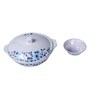 Floral 39 Pcs White & Blue Melamine Dinnerware Set