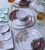Floral (Set of 41) White Melamine Dinner Set