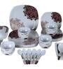 Floral (Set of 41) White Melamine Dinner Set