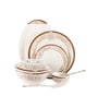 Floral  White Melamine 41 Pcs Dinner Set