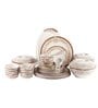 Floral  White Melamine 41 Pcs Dinner Set