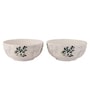 Floral 1000 ml White Melamine (Set of 2) Serving Bowls