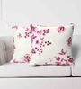 Floral 160 TC Pure Cotton Cushion Cover (Set of 2) in PInk Color