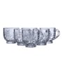 Ribbed 190ml Transparent Ceramic (Set of 6) Tea Cup