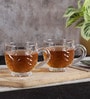 Ribbed 190ml Transparent Ceramic (Set of 6) Tea Cup