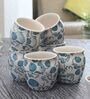 Noel 190ml Multicolour (Set of 6) Stoneware Tea Khullad
