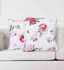 Floral 200 TC Pure Cotton Cushion Cover (Set of 2) in Pink Color