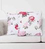 Floral 200 TC Pure Cotton Cushion Cover (Set of 2) in Pink Color