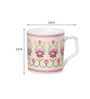 Floral 245ml White & Pink Ceramic (Set of 6) Coffee Mug