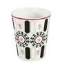 Floral 380ml White & Black Ceramic (Set of 2) Coffee Mug