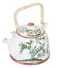 Floral 900ml White & Green Porcelain Tea Pot