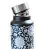 Floral Art Print Black Stainless Steel 950ml Water Bottle