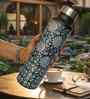 Floral Art Print Black Stainless Steel 950ml Water Bottle