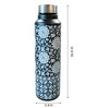 Floral Art Print Black Stainless Steel 950ml Water Bottle