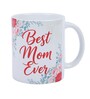 Floral Best Mom Ever Printed White Ceramic Mug 320 ml